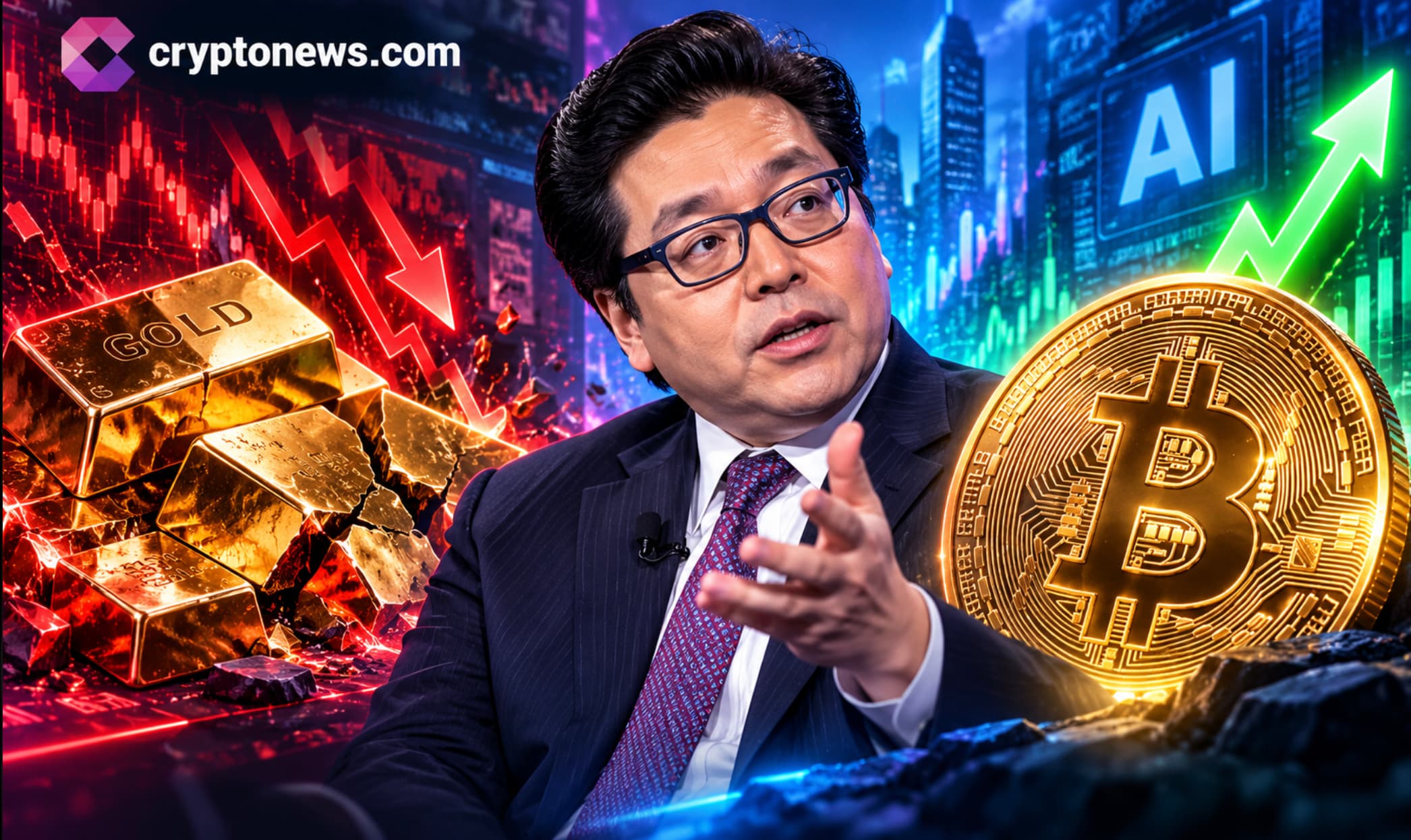 Gold vs. Bitcoin: Metals Are Melting, Tom Lee Predicts an AI Rebound