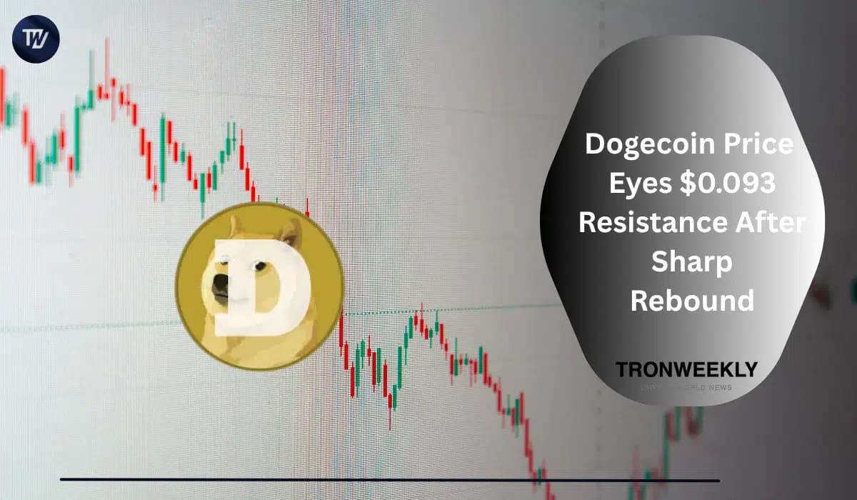 Dogecoin Price Eyes $0.093 Resistance After Sharp Rebound