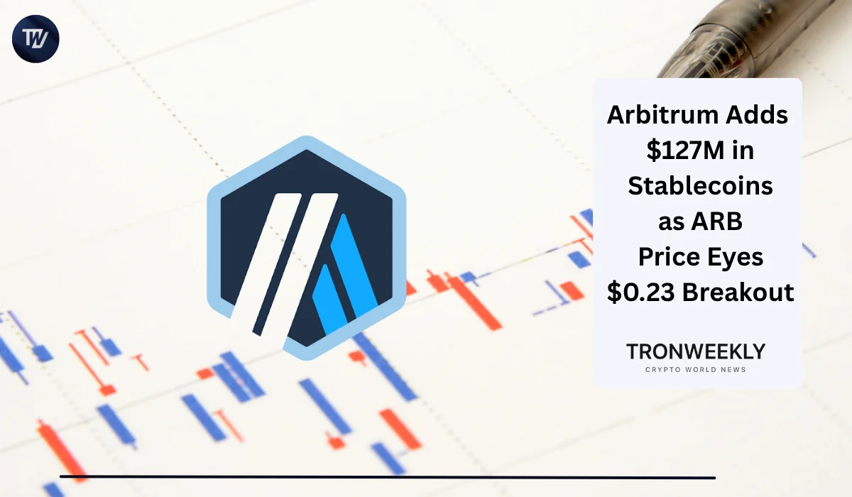 Arbitrum Adds $127M in Stablecoins as ARB Price Eyes $0.23 Breakout