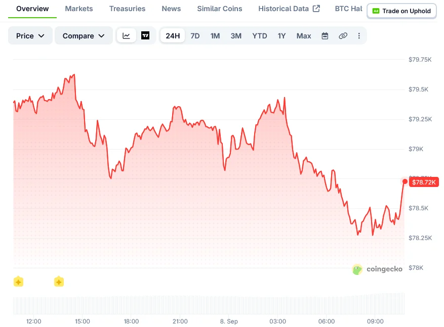 Bitcoin (BTC) Price: Holds Near $79K as ETF Inflows Support Demand
