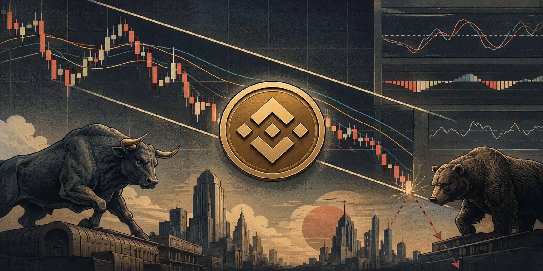 BNB Price Prediction: Can Bulls Defend Channel Support or Will BNB Slide Toward $500?