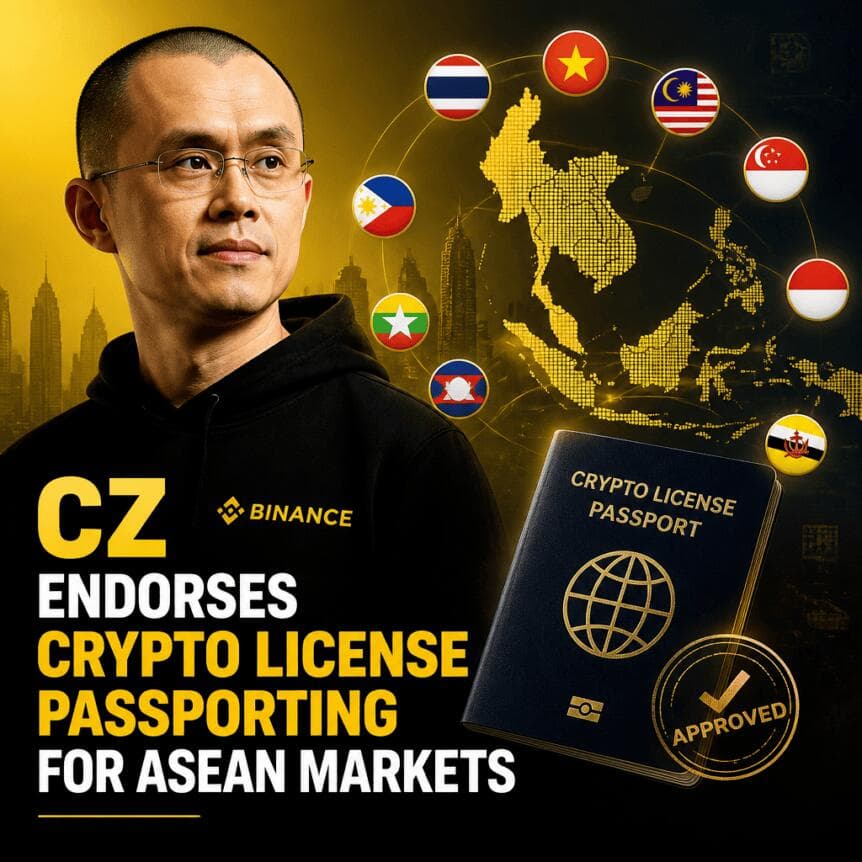 CZ Endorses Crypto License Passporting for ASEAN Markets