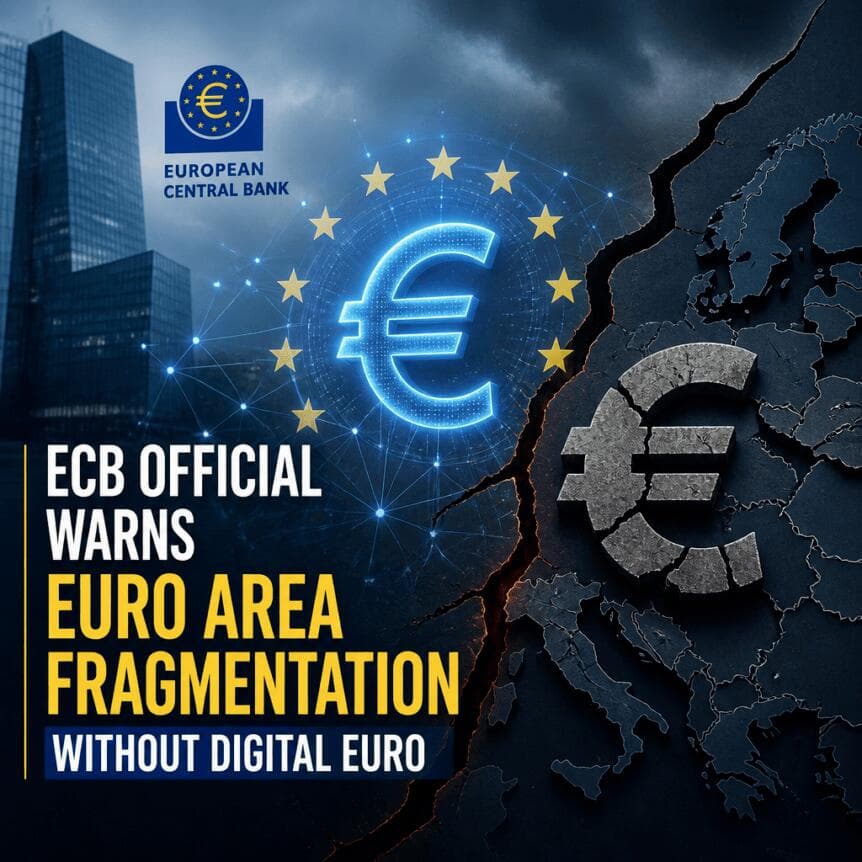 ECB Official Warns Euro Area Fragmentation Without Digital Euro