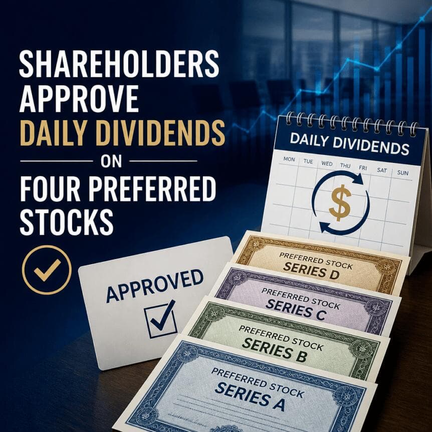 Shareholders Approve Daily Dividends on Four Preferred Stocks