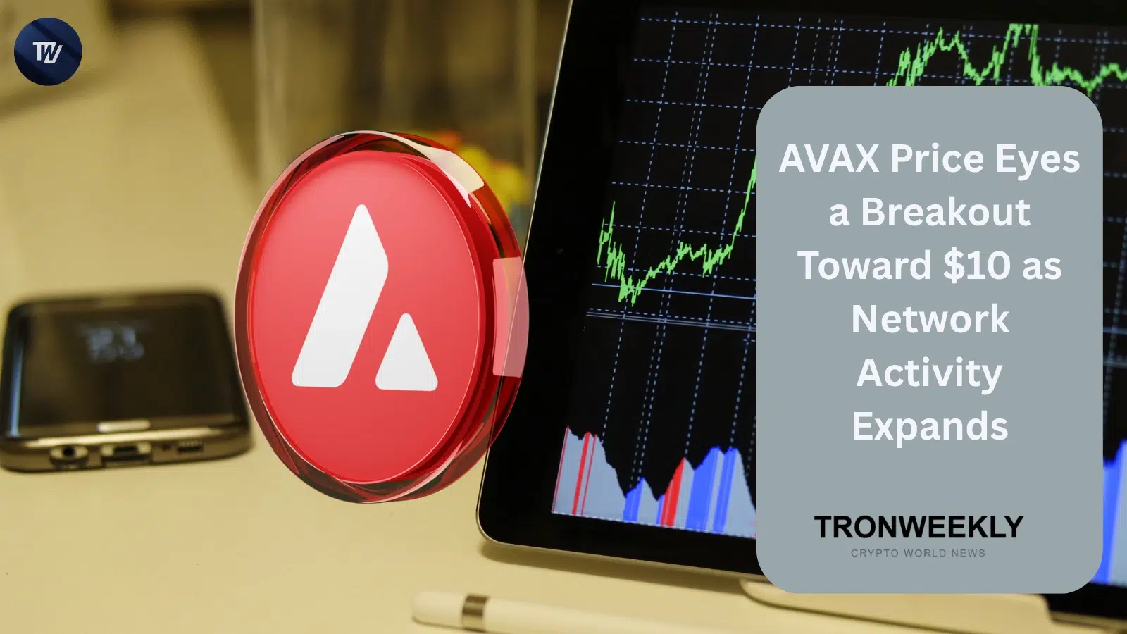 AVAX Price Eyes a Breakout Toward $10 as Network Activity Expands